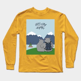 Two hippos, who want to spend this life together Long Sleeve T-Shirt